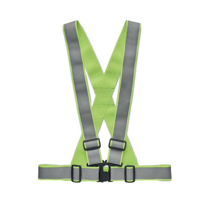 Bretelles réfléchissantes personnalisables Allvisible+ vert fluo